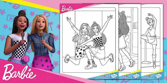 Easy barbie coloring book