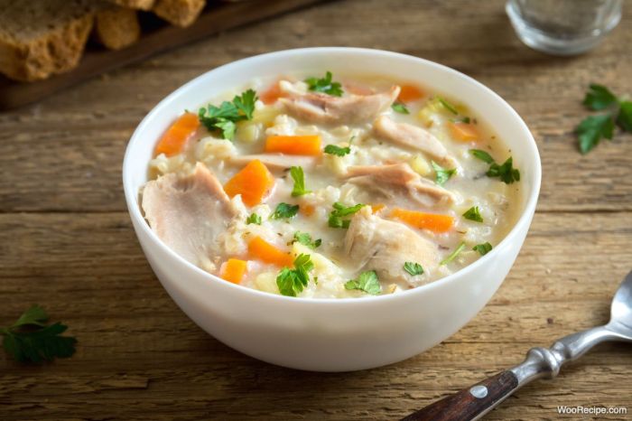 Simple chicken and rice soup recipe