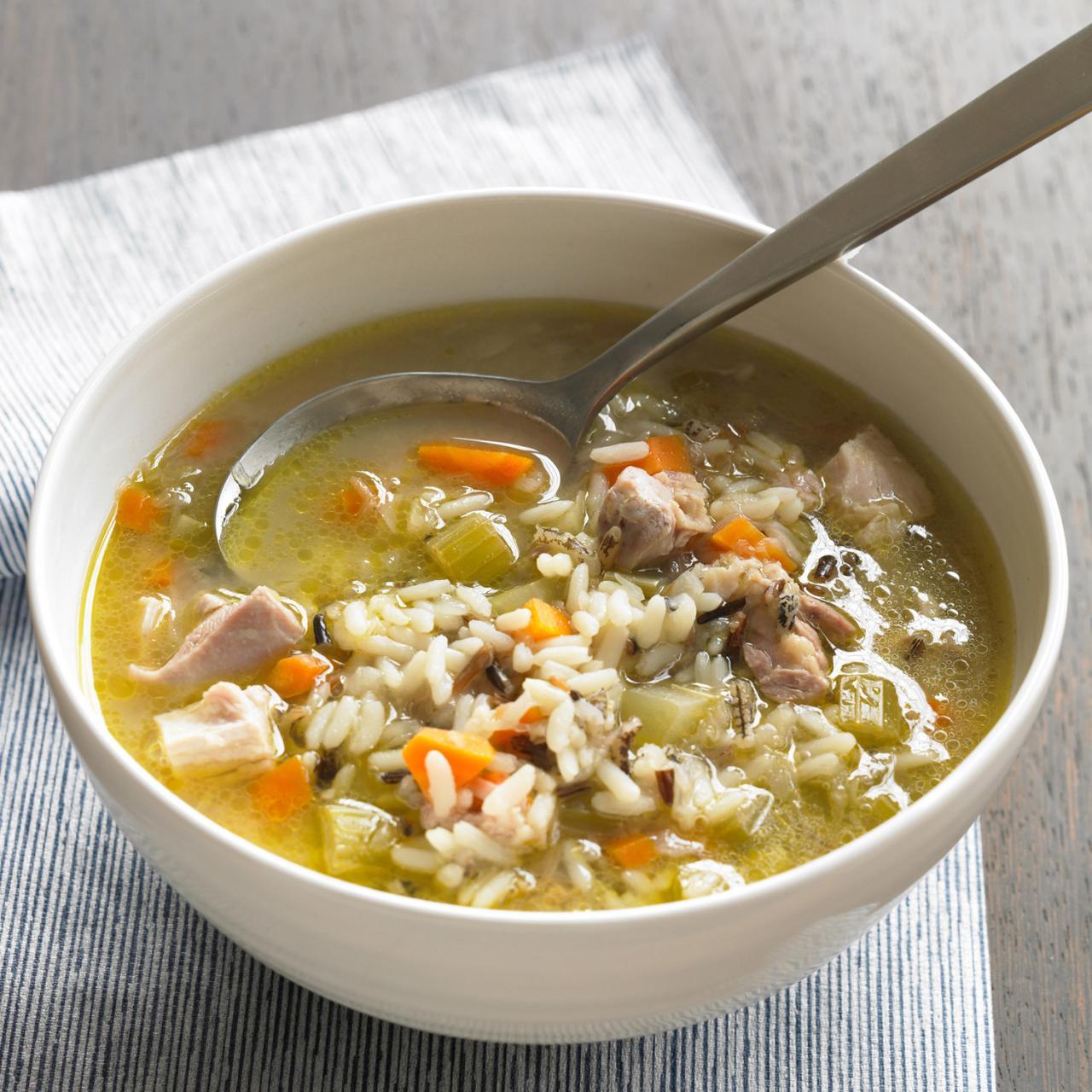 Simple chicken and rice soup recipe